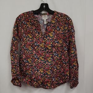 St Johns Bay Floral Long Sleeved Blouse